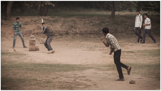 Cricket-Spieler, Mehrauli Archeological Park